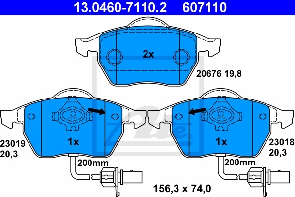 Set placute frana punte fata Abe pt seat exeo, sko