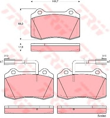 Set placute frana punte fata ALFA ROMEO 147/156 3.2 V6 - Cod intern: W20012744 - LIVRARE DIN STOC in 24 ore!!!