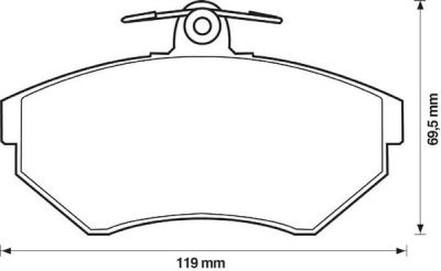 Set placute frana punte fata Audi A4 (B5), 11.1994