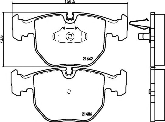 Set placute frana punte fata BMW 7 (E38) - Cod intern: W20157397 - LIVRARE DIN STOC in 24 ore!!!