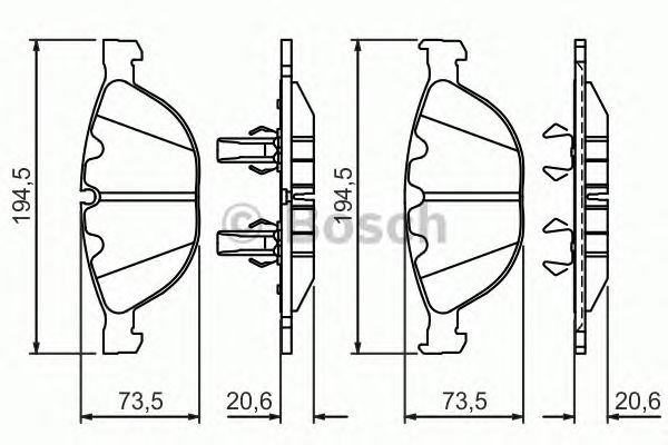 Set placute frana punte fata BMW E60/E63 M5/M6 - Cod intern: W20276980 - LIVRARE DIN STOC in 24 ore!!!