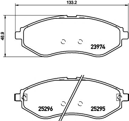 Set placute frana punte fata CHEVROLET AVEO limuzi