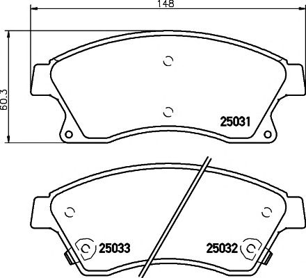 Set placute frana punte fata CHEVROLET CRUZE Station Wagon (J308) - Cod intern: W20157683 - LIVRARE DIN STOC in 24 ore!!!