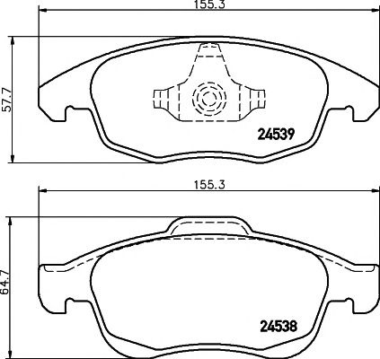 Set placute frana punte fata CITROEN C4 II Hatchback (An fabricatie 11.2009 - ..., 92 - 130 CP, Diesel, Benzina, (LPG)) - Cod intern: W20157620 - LIVRARE DIN STOC in 24 ore!!!