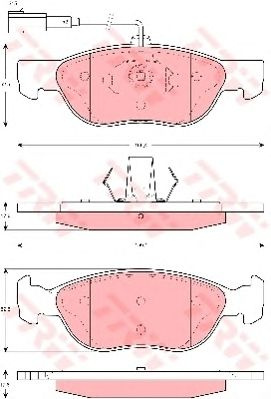 Set placute frana punte fata cu contact avertizor uzura ALFA ROMEO 145/146 - Cod intern: W20012715 - LIVRARE DIN STOC in 24 ore!!!