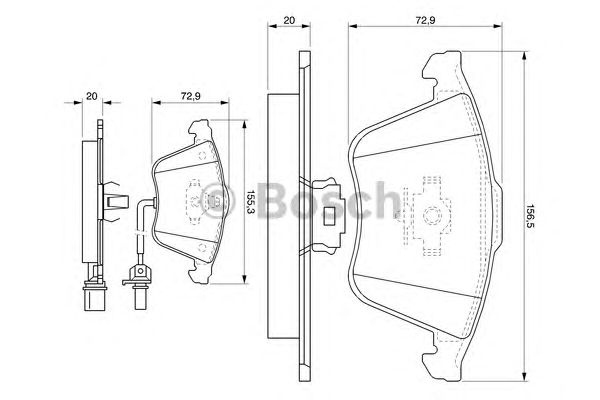 Set placute frana punte fata (cu senzor uzura integrat) VW AUDI A4/A6 04- QB109-1639 - Cod intern: W20276861 - LIVRARE DIN STOC in 24 ore!!!