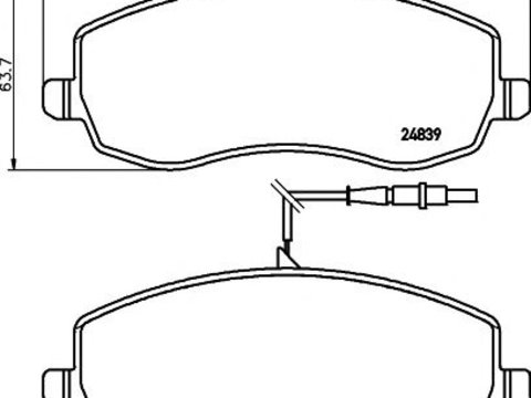 Set placute frana punte fata (cu senzor uzura integrat) CITROEN C8/807 06- - Cod intern: W20120303 - LIVRARE DIN STOC in 24 ore!!!