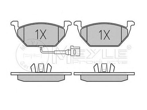 Set placute frana punte fata (cu senzor uzura integrat) VW AUDI A3/BORA/GOLF 4/POLO/OCTAVIA/FABIA/IBIZA - Cod intern: W20119949 - LIVRARE DIN STOC in 24 ore!!!