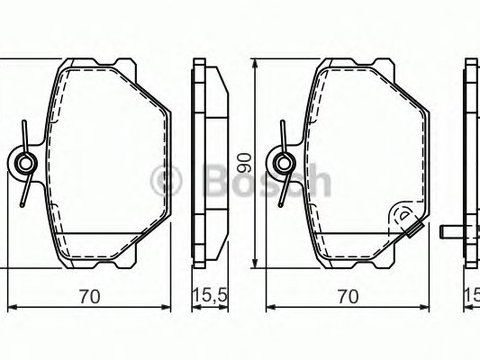 Set placute frana punte fata (cu senzor uzura integrat) SMART CITY-COUPE/ROADSTER/FORTWO 98-90,1 X 70,5 X 14,4ZE - Cod intern: W20276487 - LIVRARE DIN STOC in 24 ore!!!