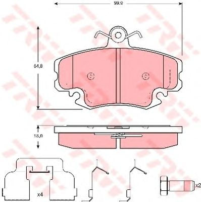 Set placute frana punte fata DACIA LOGAN/SANDERO 1,2-1,6 04- - Cod intern: W20012864 - LIVRARE DIN STOC in 24 ore!!!