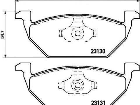 Set placute frana punte fata (fara senzor uzura) VW AUDI A3/BORA/GOLF 4/POLO/OCTAVIA/FABIA/IBIZA - Cod intern: W20157366 - LIVRARE DIN STOC in 24 ore!!!