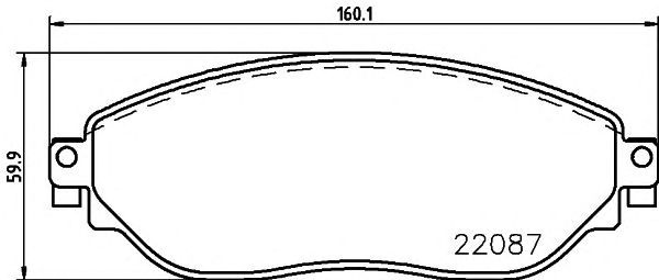 Set placute frana punte fata FIAT Talento Platou/Sasiu (296) (An fabricatie 06.2016 - ..., 121 - 170 CP, Diesel) - Cod intern: W20157805 - LIVRARE DIN STOC in 24 ore!!!