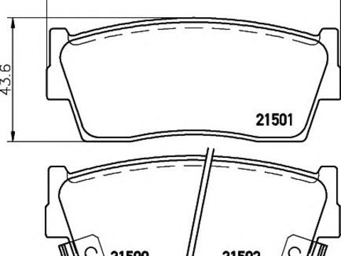 Set placute frana punte fata FORD Fiesta Mk6 Hatchback (JA8, JR8) (An fabricatie 06.2008 - ..., 60 - 120 CP, Benzina, Benzina/Gaz petrolier (LPG)) - Cod intern: W20119804 - LIVRARE DIN STOC in 24 ore!!!