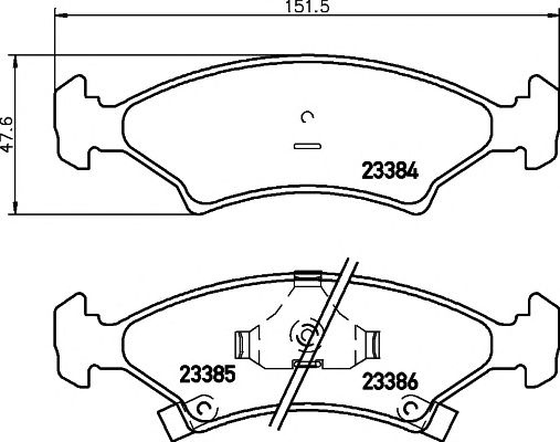 Set placute frana punte fata FORD FIESTA caroserie (FVD) - Cod intern: W20157377 - LIVRARE DIN STOC in 24 ore!!!