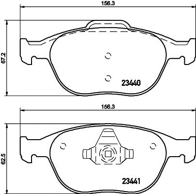 Set placute frana punte fata FORD FOCUS (DAW, DBW) - Cod intern: W20157404 - LIVRARE DIN STOC in 24 ore!!!