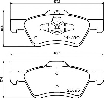 Set placute frana punte fata FORD MAVERICK 2.0 16V - Cod intern: W20157837 - LIVRARE DIN STOC in 24 ore!!!