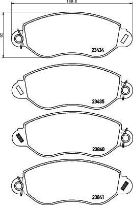 Set placute frana punte fata FORD TRANSIT Van (E_ _) - Cod intern: W20157418 - LIVRARE DIN STOC in 24 ore!!!