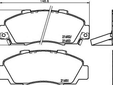 Set placute frana punte fata HONDA ACCORD -98-/PRELUDE 96-/LEGEND/HR-V/ROVER 600 - Cod intern: W20119820 - LIVRARE DIN STOC in 24 ore!!!