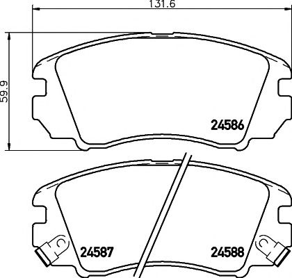 Set placute frana punte fata HYUNDAI i40 CW (VF) -