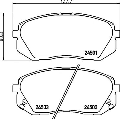 Set placute frana punte fata HYUNDAI TUCSON - Cod intern: W20157661 - LIVRARE DIN STOC in 24 ore!!!