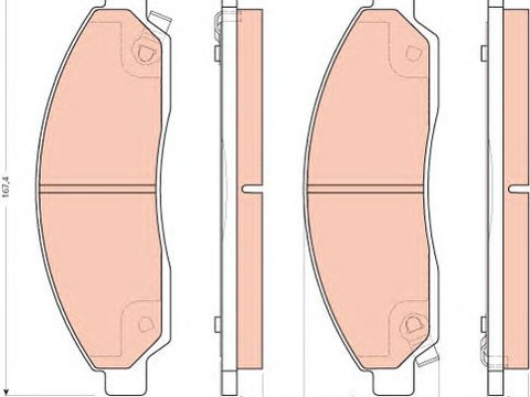 Set placute frana punte fata ISUZU D-MAX (8DH) 2.4 4X4,2.5 D,2.5 D 4X4,3.0 D 4X4,3.0 DITD,3.5 V6 24V 4X4 07- - Cod intern: W20157835 - LIVRARE DIN STOC in 24 ore!!!