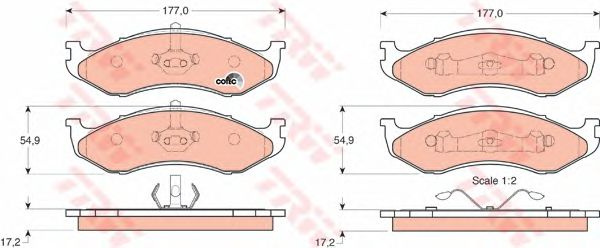Set placute frana punte fata KIA CARNIVAL -00/GRAND CHEROKEE -99 - Cod intern: W20012479 - LIVRARE DIN STOC in 24 ore!!!