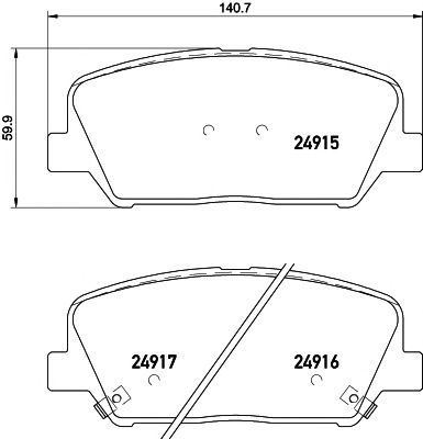 Set placute frana punte fata KIA CEE`D Sportswagon (JD) MAXGEAR: 19-2152