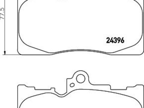 Set placute frana punte fata LEXUS GS 05-/12-/RC 14- - Cod intern: W20059048 - LIVRARE DIN STOC in 24 ore!!!