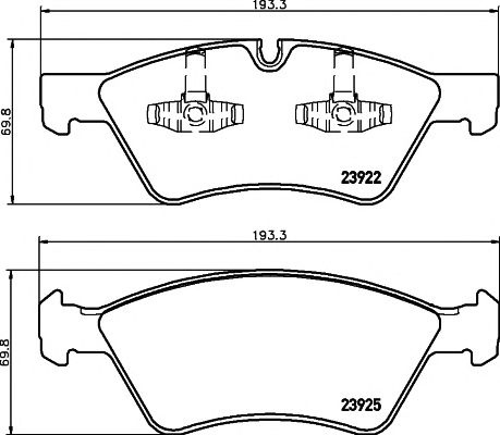 Set placute frana punte fata MERCEDES-BENZ GLC (X253) - Cod intern: W20157452 - LIVRARE DIN STOC in 24 ore!!!