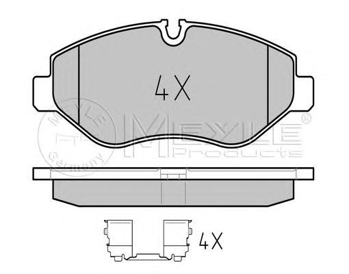 Set placute frana punte fata MERCEDES-BENZ Sprinter 3.5-T Platou/Sasiu (W906) (An fabricatie 06.2006 - ..., 88 - 258 CP, Diesel, Benzina, (CNG), (LPG)) - Cod intern: W20120912 - LIVRARE DIN STOC in 24 ore!!!