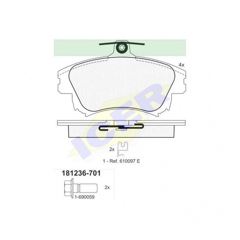 Set placute frana punte fata Mitsubishi Carisma (D