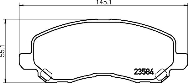 Set placute frana punte fata MITSUBISHI GALANT 00-/LANCER 08-/ASX 10-/4008 12- - Cod intern: W20059388 - LIVRARE DIN STOC in 24 ore!!!