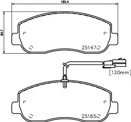 Set placute frana punte fata NISSAN NV400 Van (X62, X62B) (An fabricatie 11.2011 - ..., 101 - 170 CP, Diesel) - Cod intern: W20157666 - LIVRARE DIN STOC in 24 ore!!!