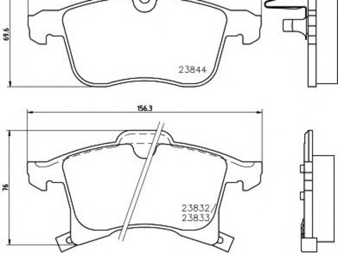 Set placute frana punte fata OPEL ASTRA G/H/MERIVA/ZAFIRA - Cod intern: W20059497 - LIVRARE DIN STOC in 24 ore!!!