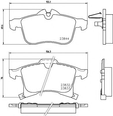 Set placute frana punte fata OPEL Combo C Tour (An