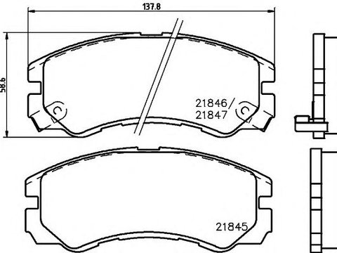 Set placute frana punte fata OPEL FRONTERA 2,0-2,8 92- ISUZU - Cod intern: W20157342 - LIVRARE DIN STOC in 24 ore!!!