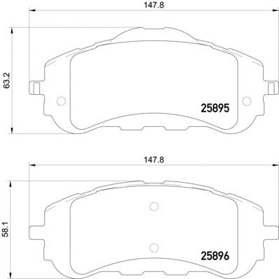 Set placute frana punte fata PEUGEOT 308 13- disc 