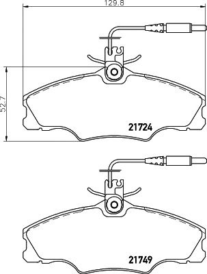 Set placute frana punte fata PEUGEOT 406 Estate (8E/F) - Cod intern: W20157315 - LIVRARE DIN STOC in 24 ore!!!