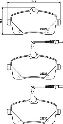 Set placute frana punte fata PEUGEOT 406 Estate (8E/F) - Cod intern: W20157323 - LIVRARE DIN STOC in 24 ore!!!