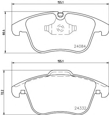 Set placute frana punte fata PEUGEOT 407 (6D_) - Cod intern: W20157624 - LIVRARE DIN STOC in 24 ore!!!