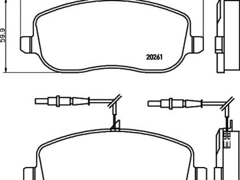 Set placute frana punte fata PEUGEOT 807 2,0-2,2HDI 02- - Cod intern: W20059499 - LIVRARE DIN STOC in 24 ore!!!