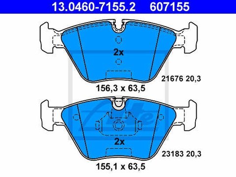 Set placute frana punte fata pt bmw 3(e46), x3(e83), z4, mg mg zt