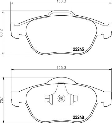 Set placute frana punte fata RENAULT ESPACE 02-/LAGUNA 01- 2,0/2,2DCI/3,0V6 - Cod intern: W20058340 - LIVRARE DIN STOC in 24 ore!!!