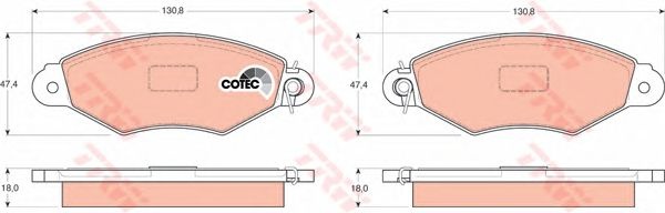 Set placute frana punte fata RENAULT KANGOO 97-/XS