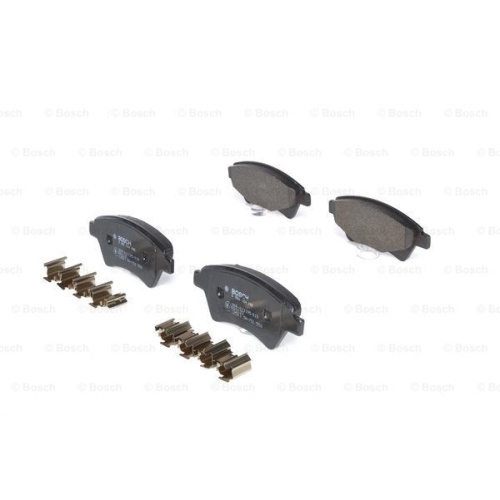 Set placute frana punte fata Renault Kangoo (Kc0/1) 1998-2008, Megane 2, 2002-2008, Scenic, 2003-2009, Bosch 0986424785, parte montare : Punte Fata