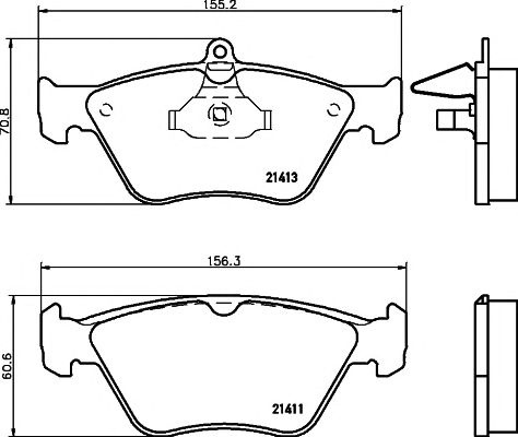 Set placute frana punte fata SAAB 900 II Coupe (An fabricatie 12.1993 - 02.1998, 131 - 185 CP, Benzina) - Cod intern: W20157389 - LIVRARE DIN STOC in 24 ore!!!