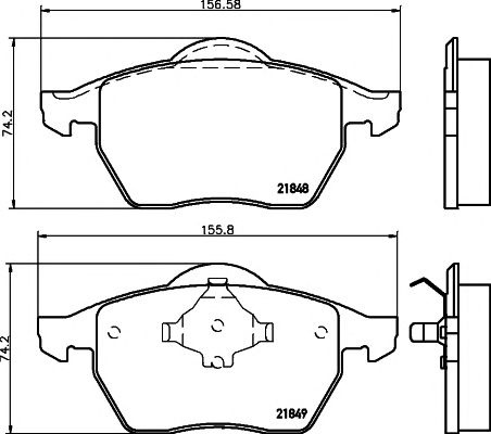 Set placute frana punte fata SEAT ALHAMB