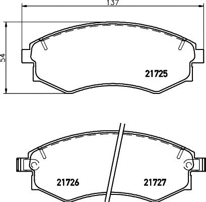 Set placute frana punte fata SSANGYONG KYRON - Cod intern: W20157636 - LIVRARE DIN STOC in 24 ore!!!