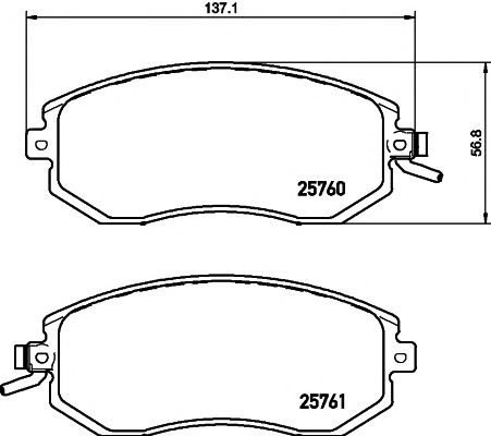 Set placute frana punte fata SUBARU XV - Cod intern: W20157650 - LIVRARE DIN STOC in 24 ore!!!