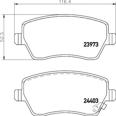 Set placute frana punte fata SUZUKI SWIFT 05-/AGILLA 07-/SPLASH - Cod intern: W20157670 - LIVRARE DIN STOC in 24 ore!!!